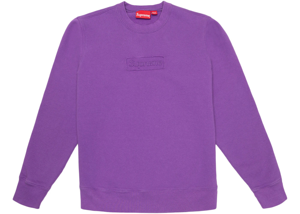 Supreme Cutout Logo Crewneck Violet