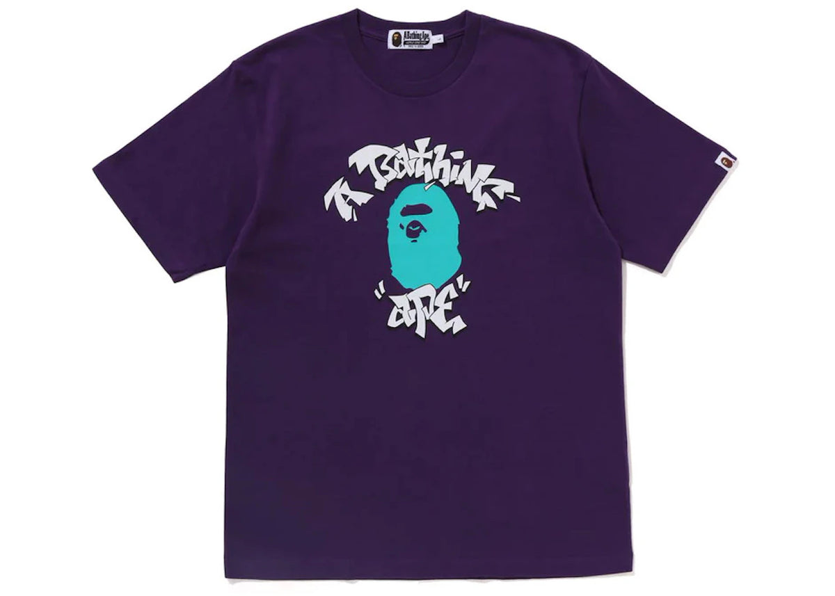 BAPE Graffiti College Tee Purple