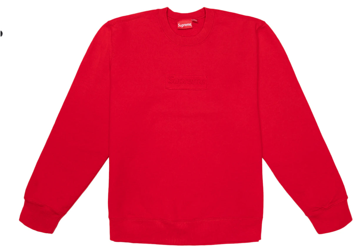 Supreme Cutout Logo Crewneck Red
