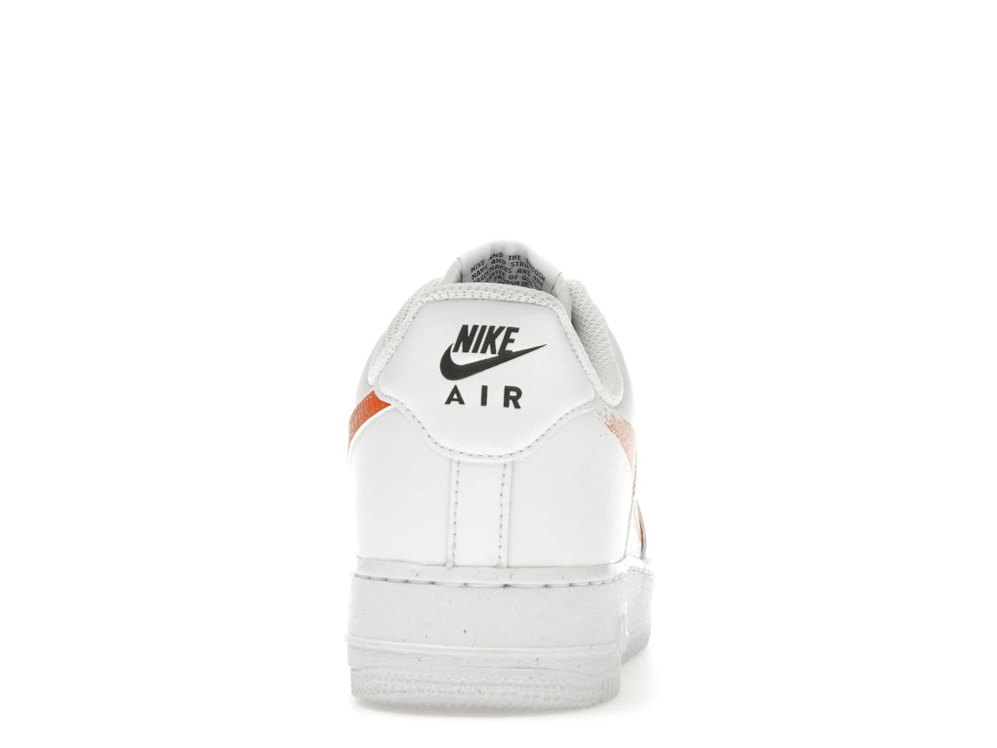 Nike Air Force 1 Low '07 Spray Paint Swoosh White Safety Orange