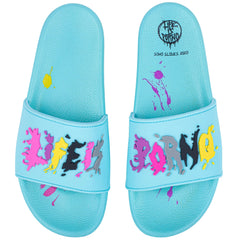 Life is Porno Slides Blue Cotton Candy