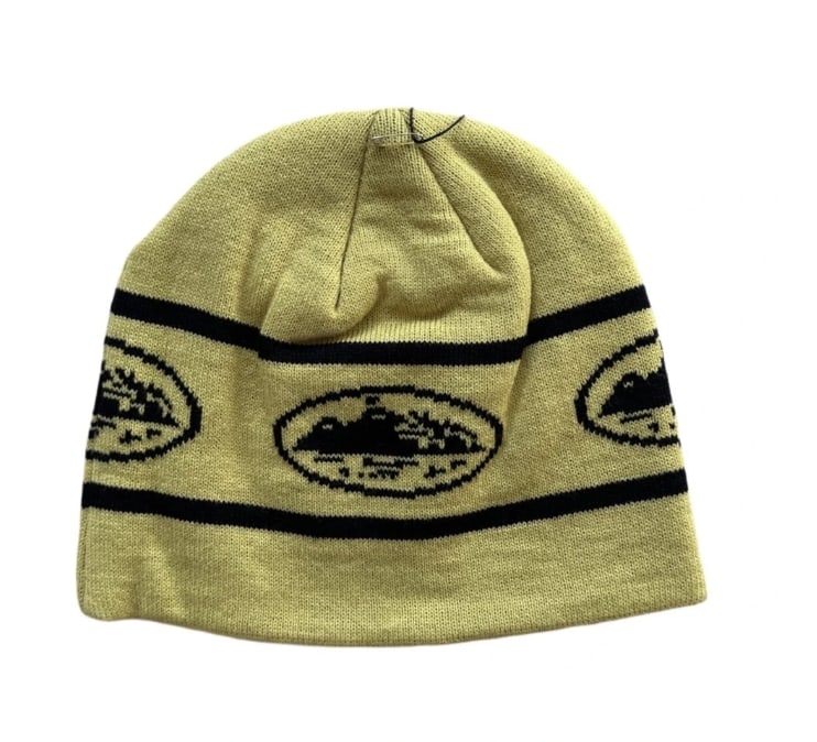 Corteiz Repeat Alcatraz Beanie Yellow Black