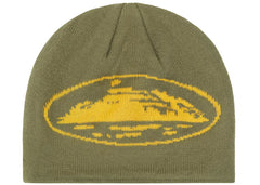 Corteiz Alcatraz Skully Khaki Green/Yellow