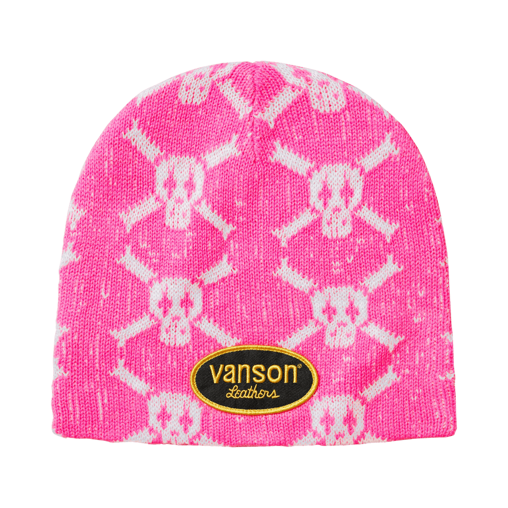 Supreme x Vanson Leathers Skull Beanie 'Pink'
