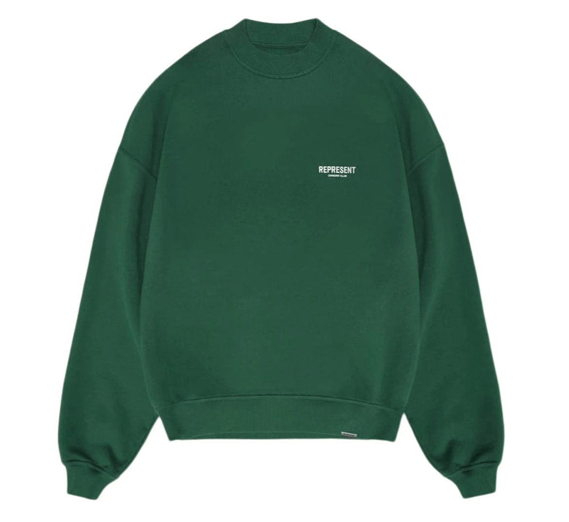 Represent Owner's Club Sweater Racing Green/White