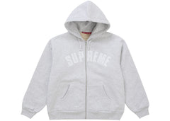 Supreme Arc Thermal Lined Zip Up Hooded Sweatshirt Ash Grey
