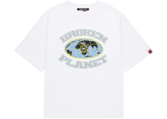 Broken Planet Market Grid T Shirt Snow White