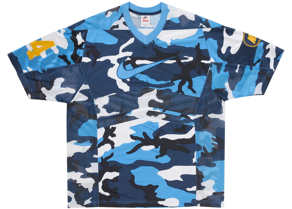 Supreme Nike Football Jersey Blue Camo