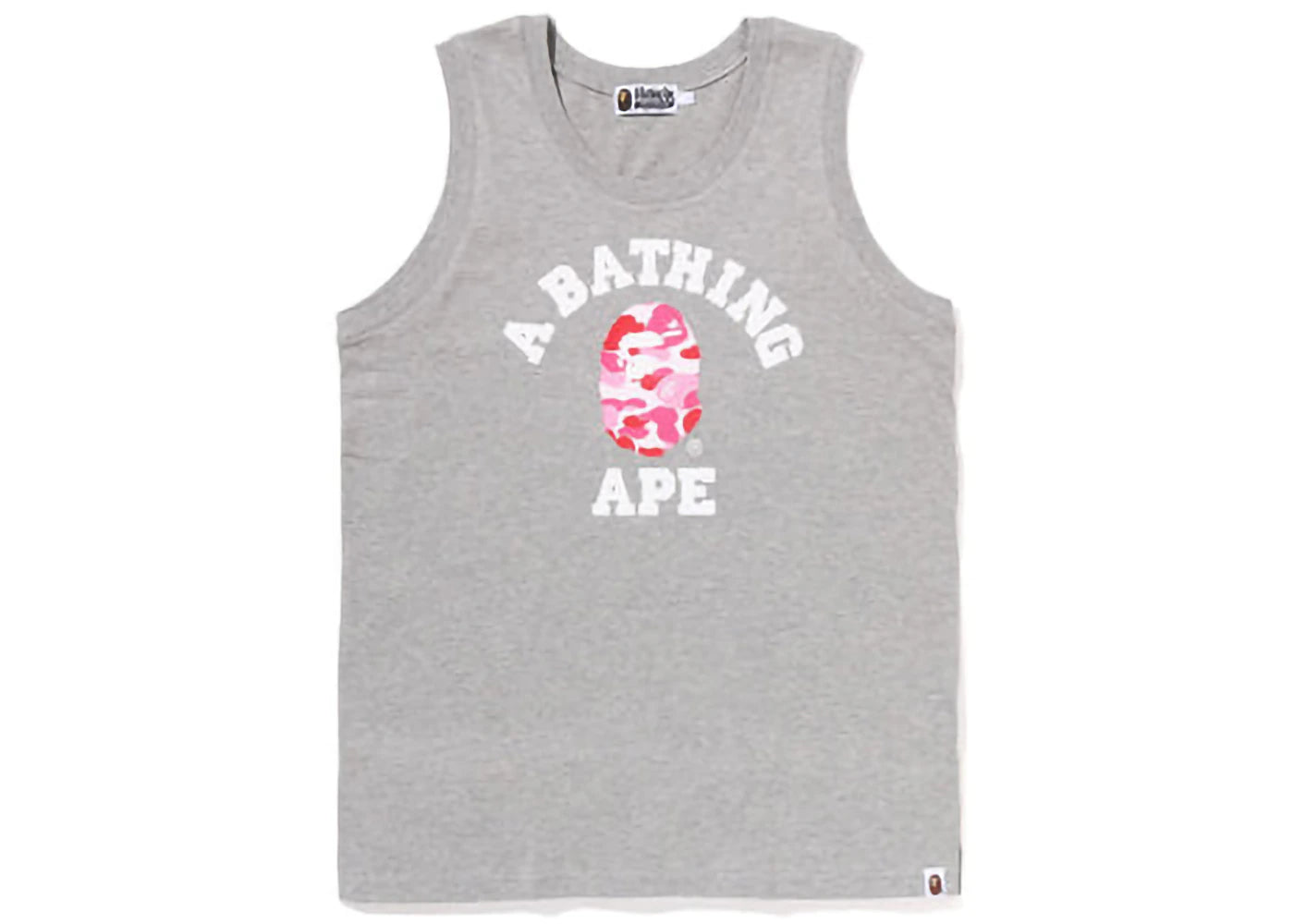 BAPE ABC Camo College Tank Top Grey Pink