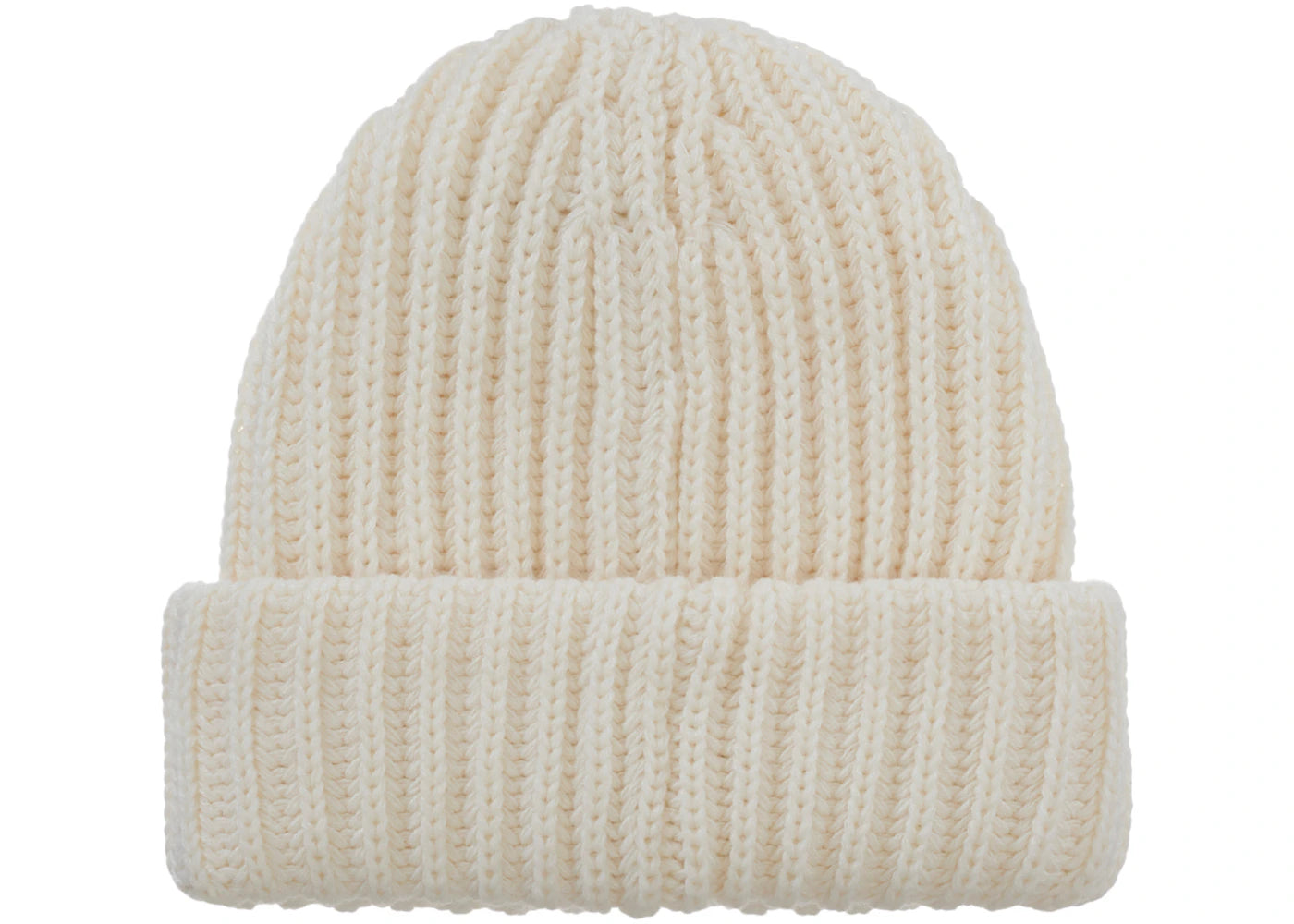 Supreme Classic Logo Chunky Ribbed Beanie (FW26) Natural