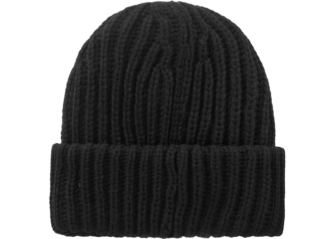 Supreme Classic Logo Chunky Ribbed Beanie Black