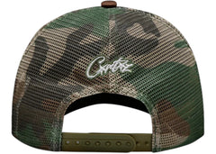 Corteiz Island Puff Print Trucker Hat Woodland Camo