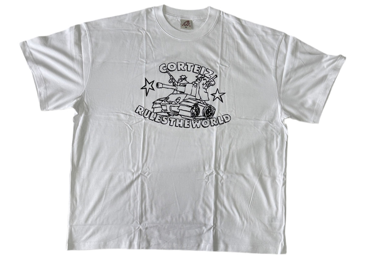Corteiz Rules The World Tank Tee White