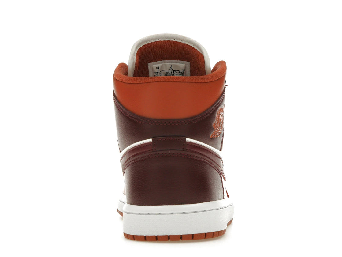 Jordan 1 Mid Dusty Peach Night Maroon (Women's)