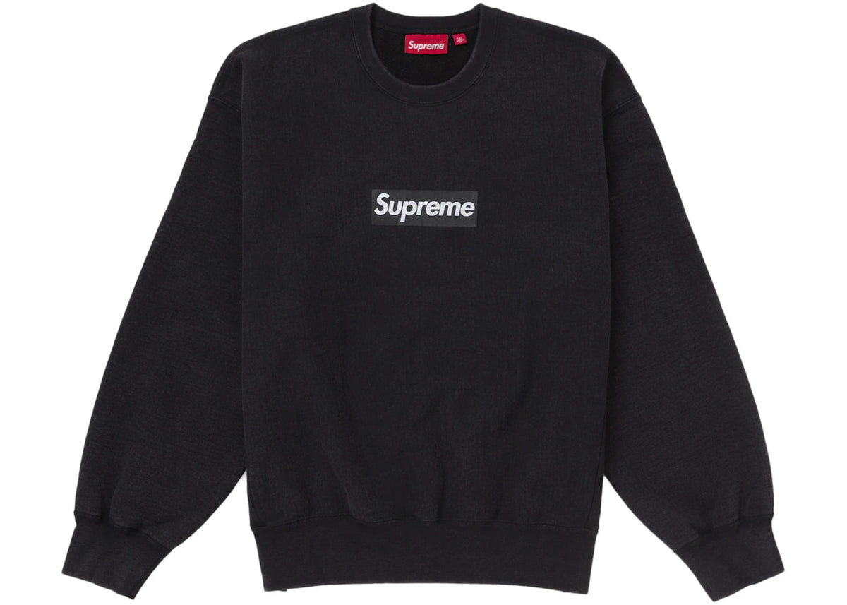 Supreme Washed Box Logo Crewneck Black