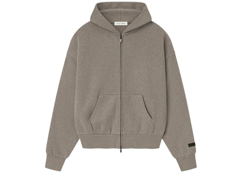 Fear of God Essentials Classic Fleece Zip-Up Hoodie Homestead Heather