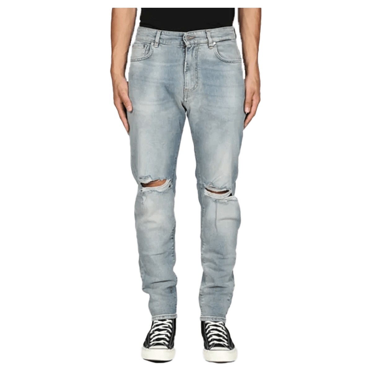 Represent Baggy Destroyer Denim In Blu