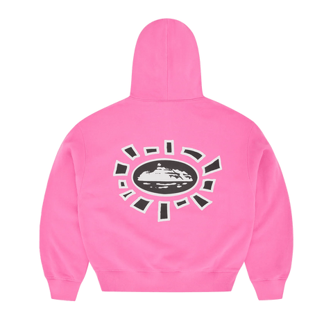 Corteiz Island Sun Zip Up Hoodie Pink
