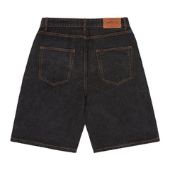 Corteiz Alcatraz Baggy Jean Shorts 'Washed Black'