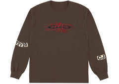 Travis Scott Reverse Jack Long Sleeve T-shirt Brown