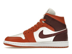 Jordan 1 Mid Dusty Peach Night Maroon (Women's)