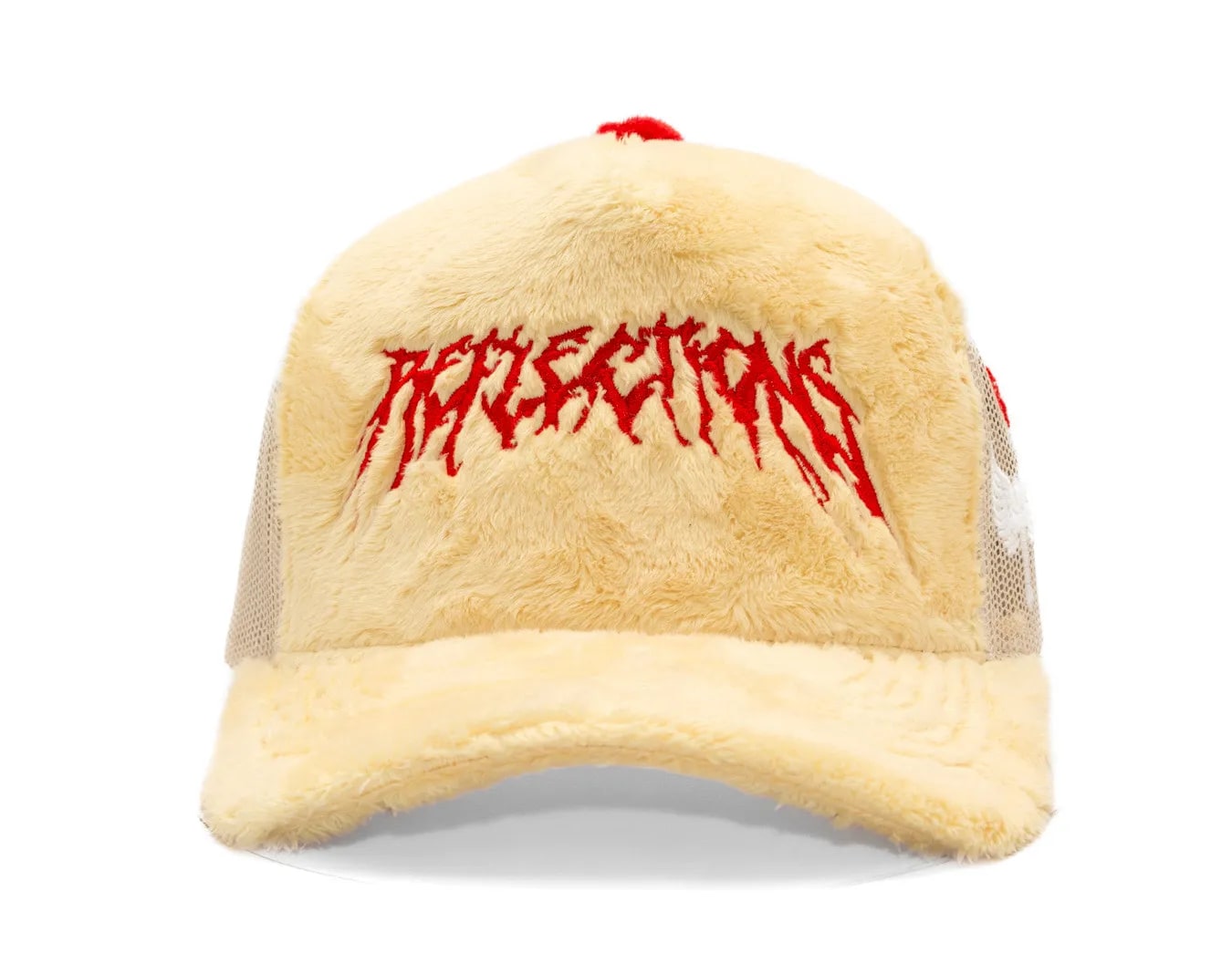 Reflection Luxury Fuzzy Trucker Yellow Red