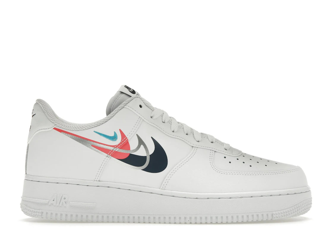 Nike Air Force 1 Low '07 Quadruple Swoosh White Navy Crimson