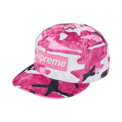 Supreme Crushed Velvet Box Logo New Era 'Pink Camo'