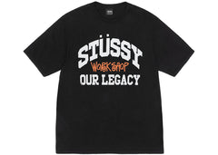 Stussy x Our Legacy Work Shop Collegiate Pigment Dyed Tee Black