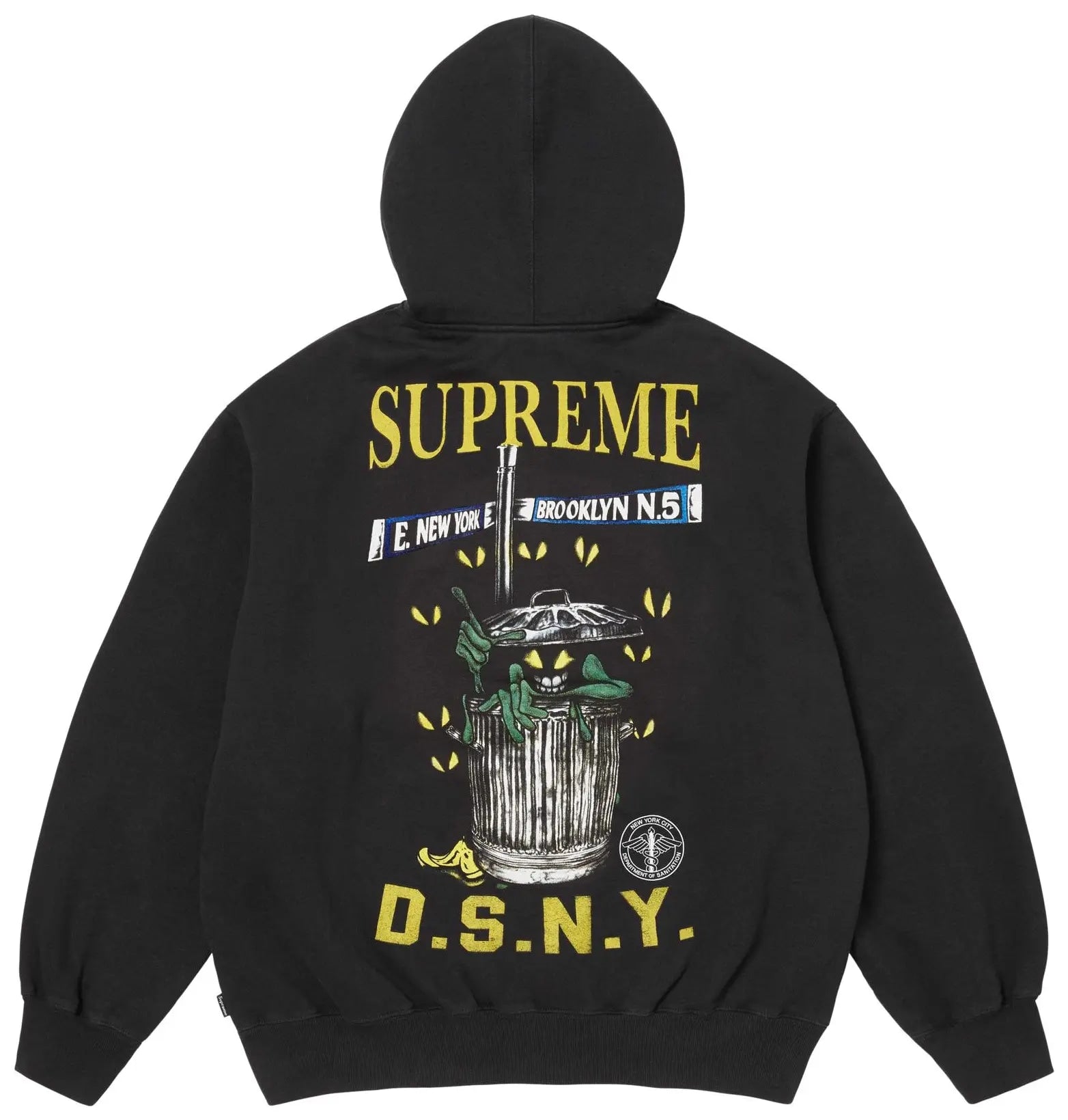 Supreme x Dsny Zip Up Hooded Sweatshirt Black