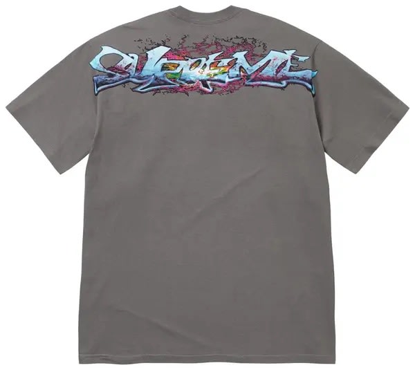 Supreme Tag Tee Charcoal