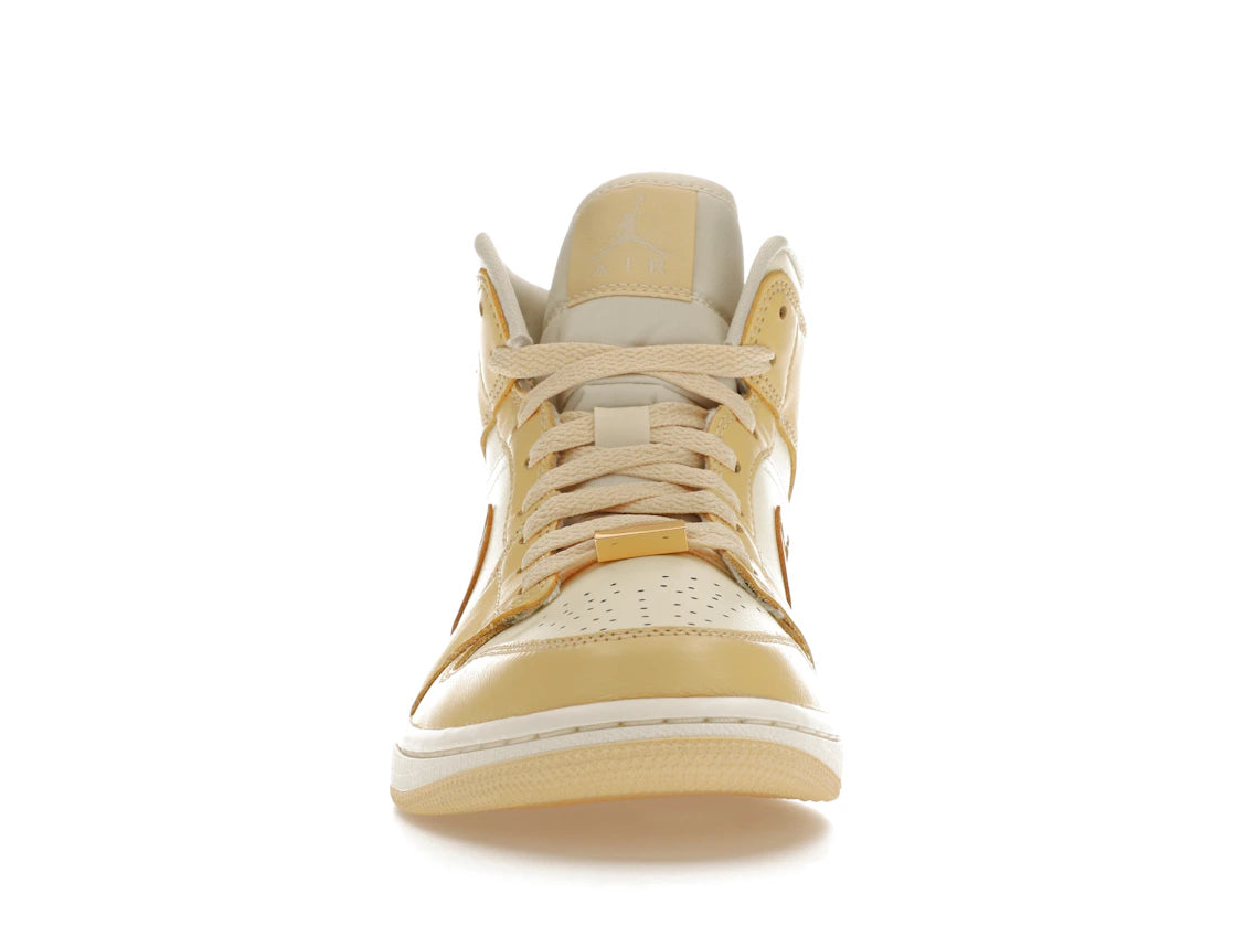 Jordan 1 Mid SE Pale Vanilla Metallic Gold (Women's)