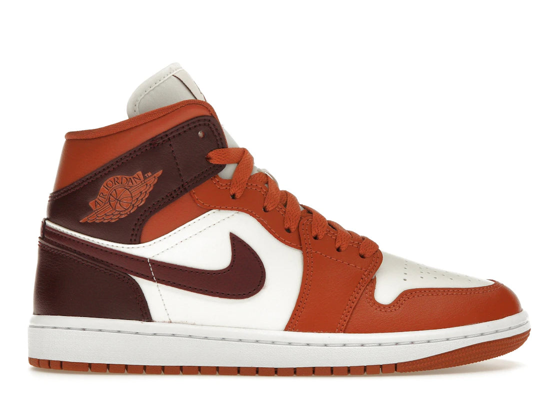 Jordan 1 Mid Dusty Peach Night Maroon (Women's)