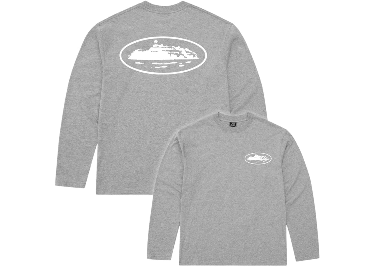 Corteiz OG Island L/S Tee Heather Grey