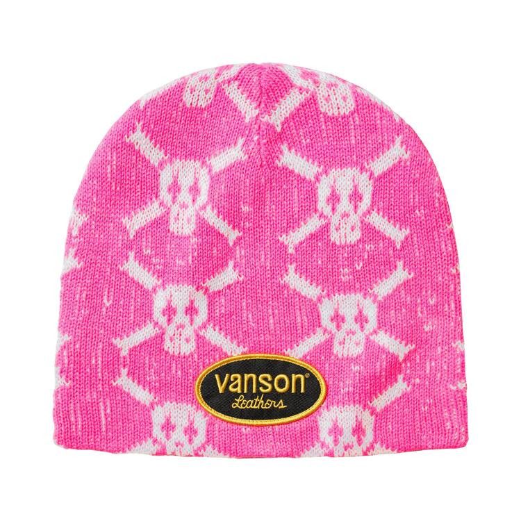 Supreme x Vanson Leathers Skull Beanie 'Pink'