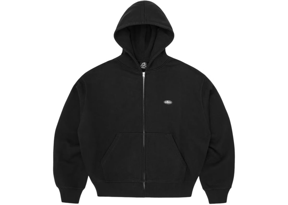 Corteiz Mini Island Zip Hoodie Black