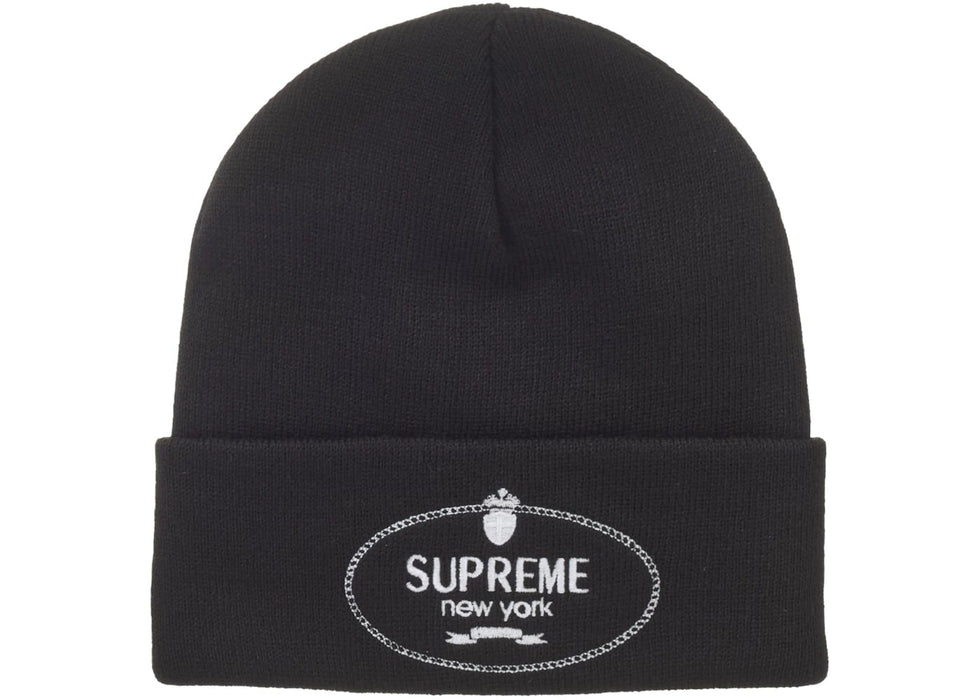 Supreme Crest Beanie Black