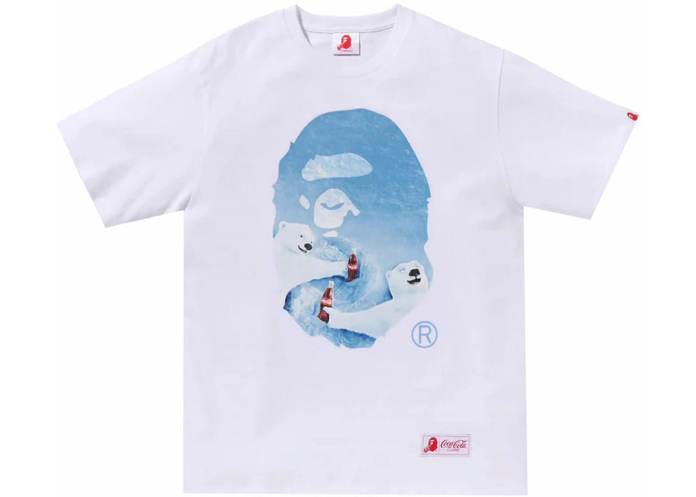 BAPE x Coca-Cola Photo Ape Head Tee White