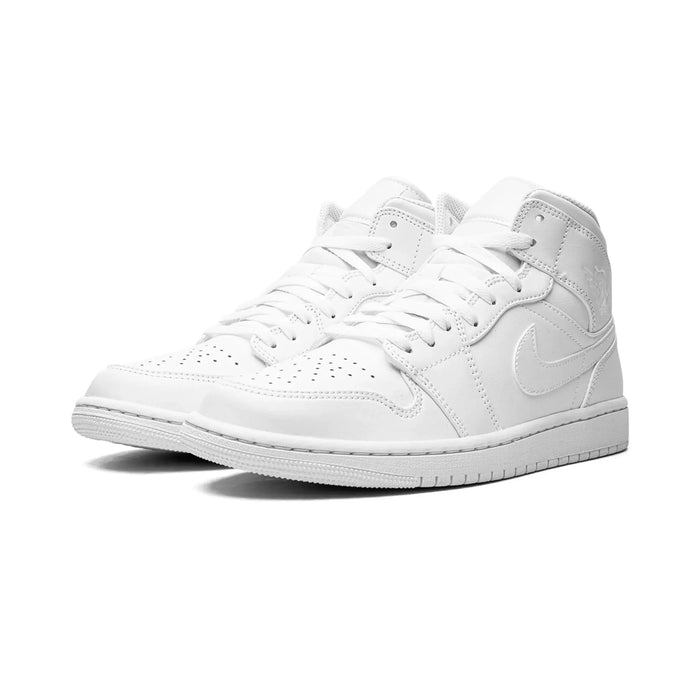 Jordan 1 Mid Triple White