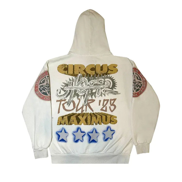 Travis Scott Utopia Circus Maximus 2023 Tour Hoodie White