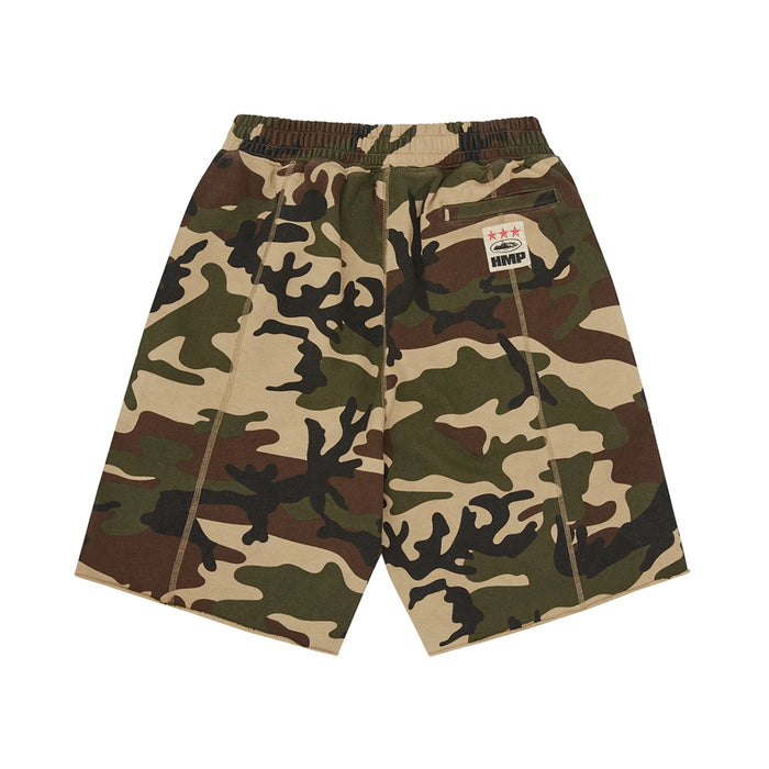 Corteiz HMP Raw Hem Shorts Camo