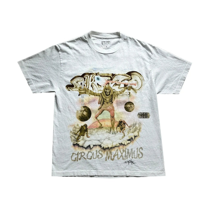 Travis Scott Utopia Tour Skitzo Circus Maximus Tee White