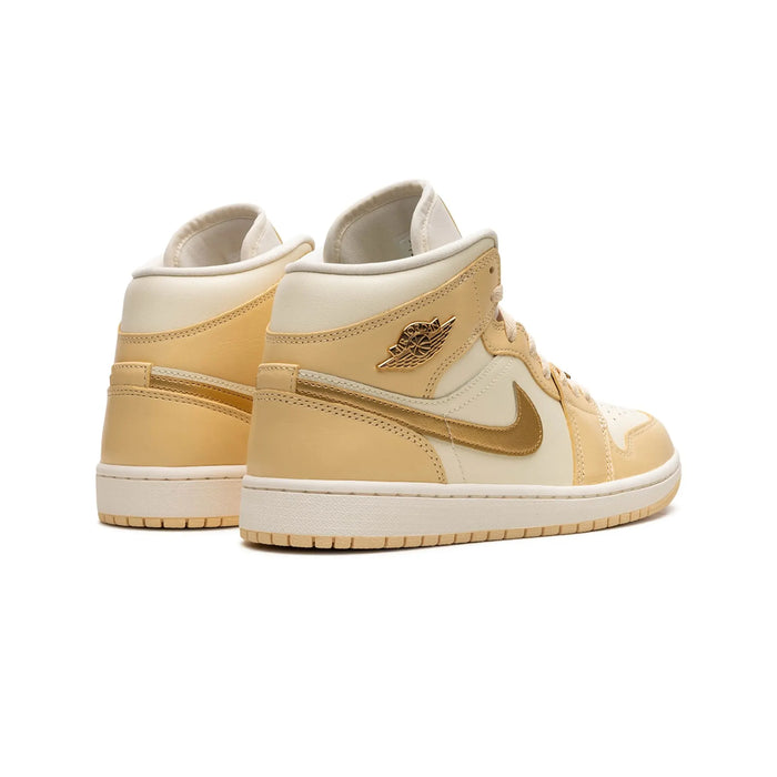 Jordan 1 Mid SE Pale Vanilla Metallic Gold (Women's)