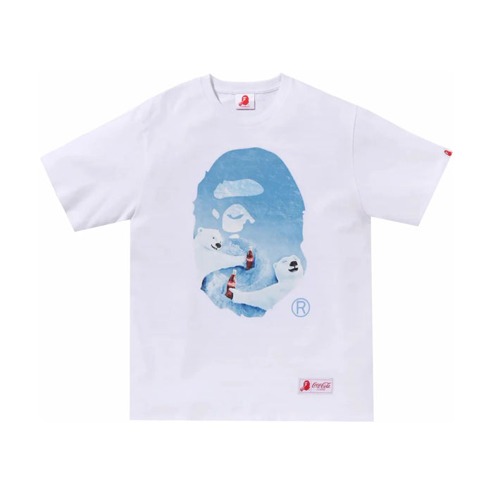 BAPE x Coca-Cola Photo Ape Head Tee White