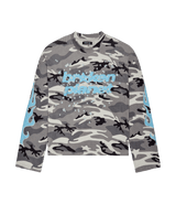 Broken Planet Star Camo Waffle Long Sleeve Grey Star Camo
