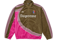 Supreme Umbro Velour Track Jacket Olive