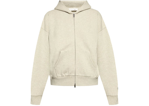 Fear of God Essentials Fleece Zip Up Hoodie Heather Stone