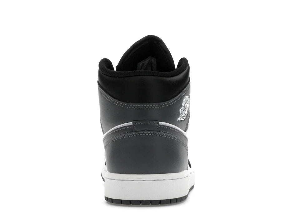 Jordan 1 Mid Black White Iron Grey