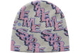 Supreme Slanted Gothic Outline Beanie White/Pink