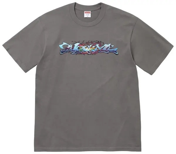 Supreme Tag Tee Charcoal